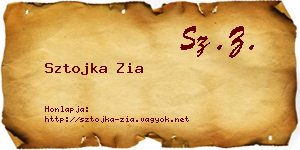 Sztojka Zia névjegykártya